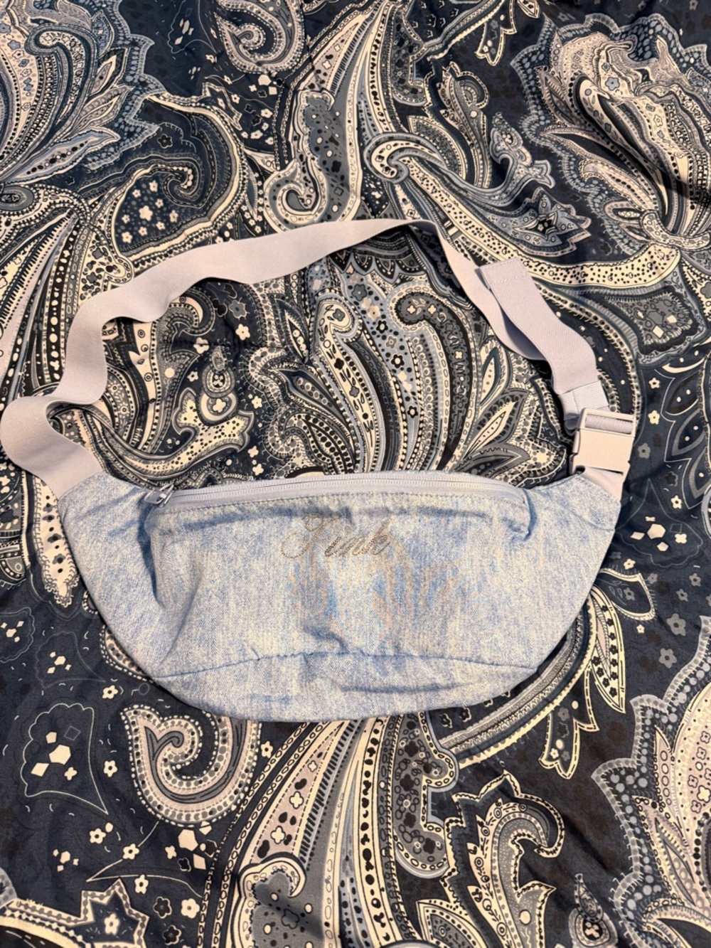 PINK Victoria's Secret Light Blue Crossbody Belt Bag